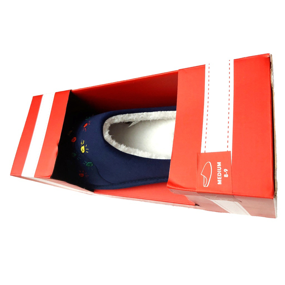 Club Room Men's Navy Blue Embroidered Indoor/Outdoor Slippers Size Medium 8-9 - Picture 16 of 16